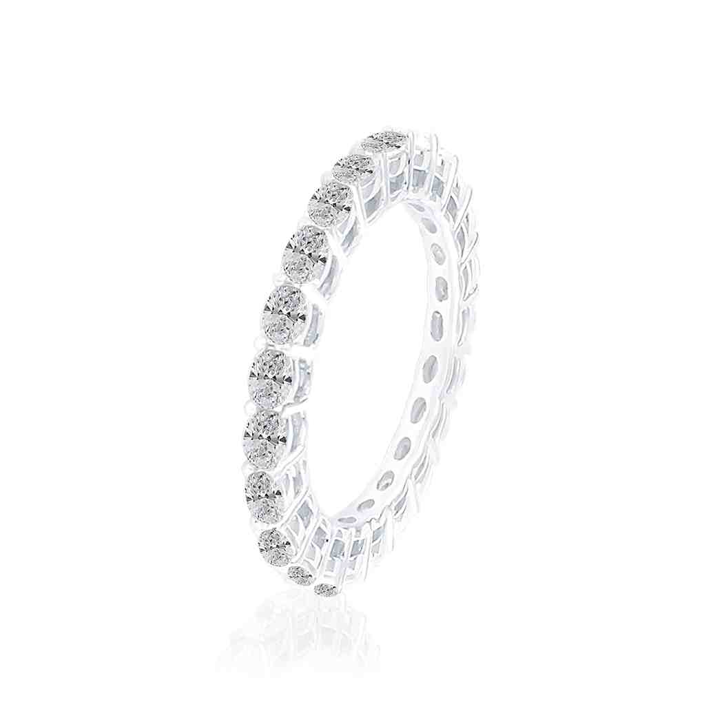 Oval-Cut Diamond Eternity Band Ring LR11019A